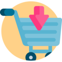 arrows,commerce and shopping,shopping cart,marketing,shopping,commerce,supermarket,store,down arrow,online store,online shop,cart,shopping store,market,add to cart ok 